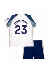 Tottenham Hotspur Pedro Porro #23 Jalkapallovaatteet Lasten Kotipeliasu 2025-26 Lyhythihainen (+ Lyhyet housut)